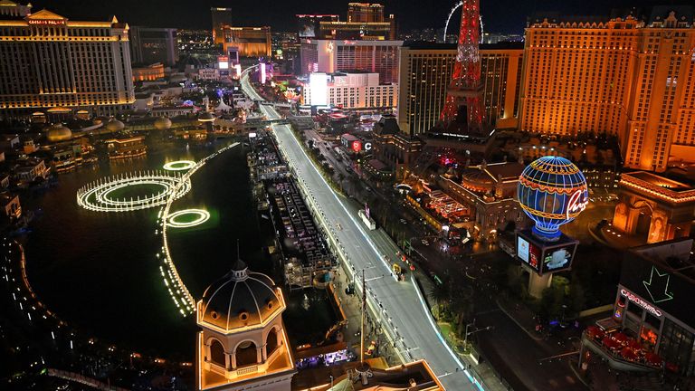 Pogled iz vazduha na Las Vegas Strip Circuit