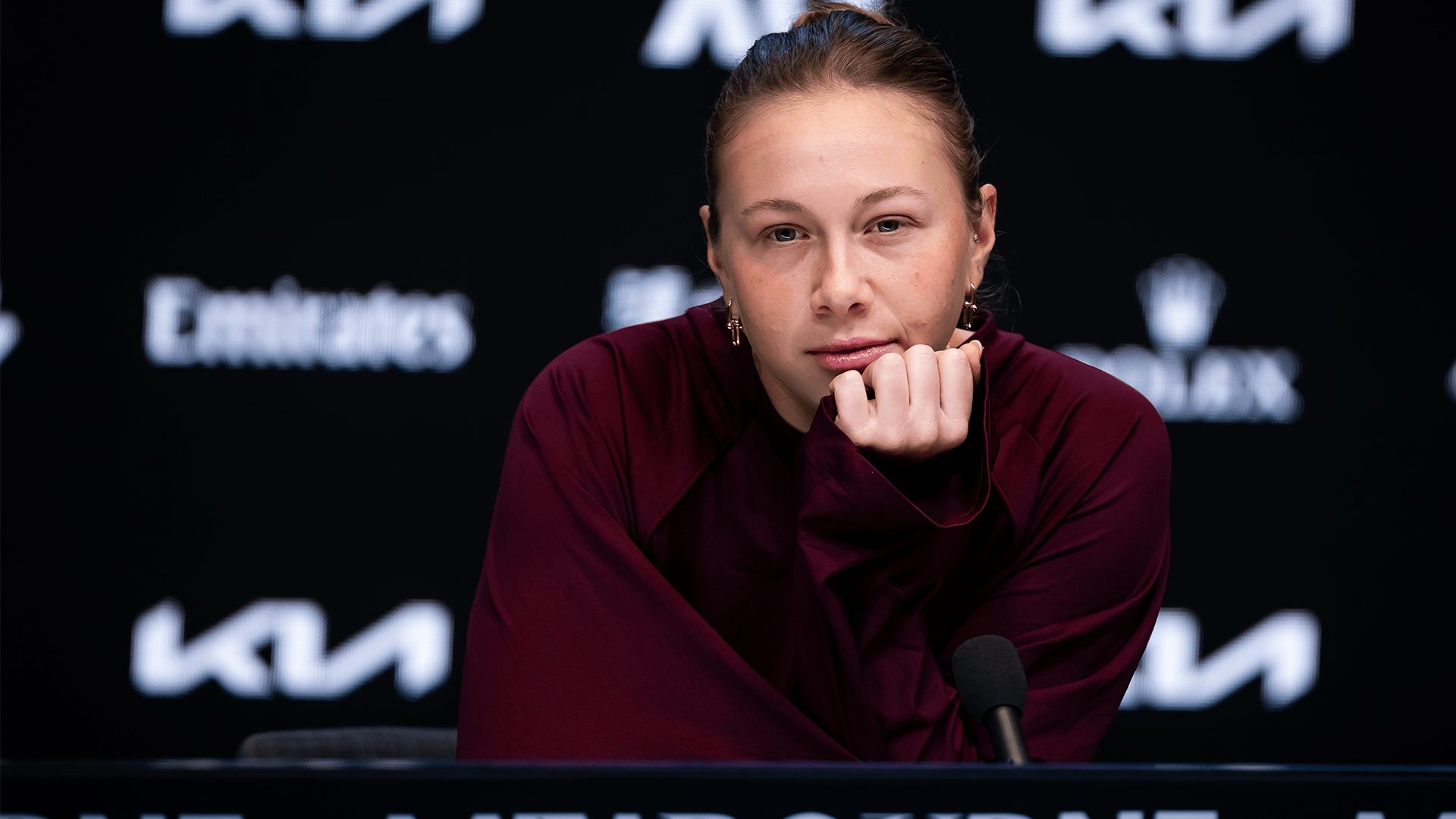 Amanda Anisimova pokušava da razjasni onlajn kontroverze na konferenciji za novinare Otvorenog prvenstva Australije