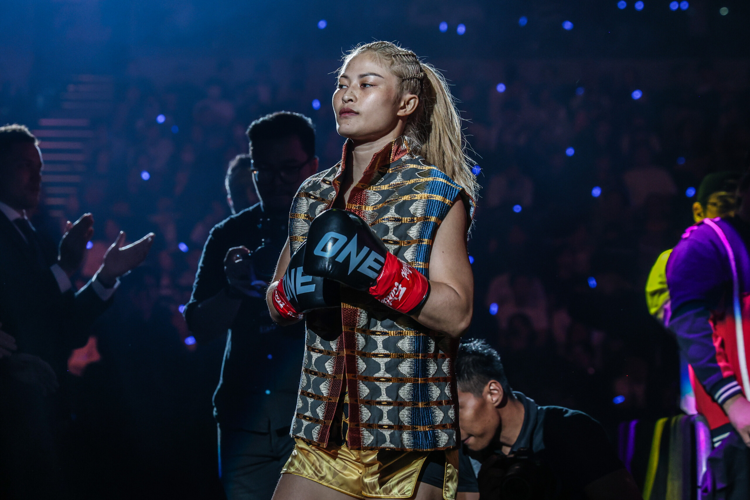 Stamp Fairtex makes her entrance