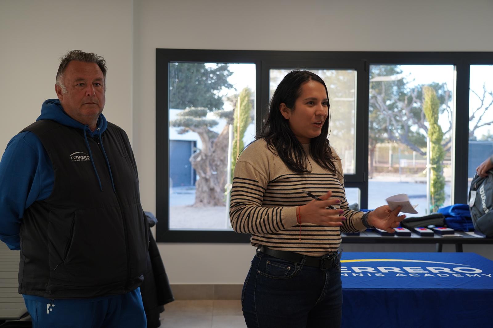 Diana Quintero i Carmelo Alventosa, direktor i sudija na Ferrero Tennis Academy of the 31st RPT National Circuit - Marca by Wilson powered by Ambrosia with 400 participants