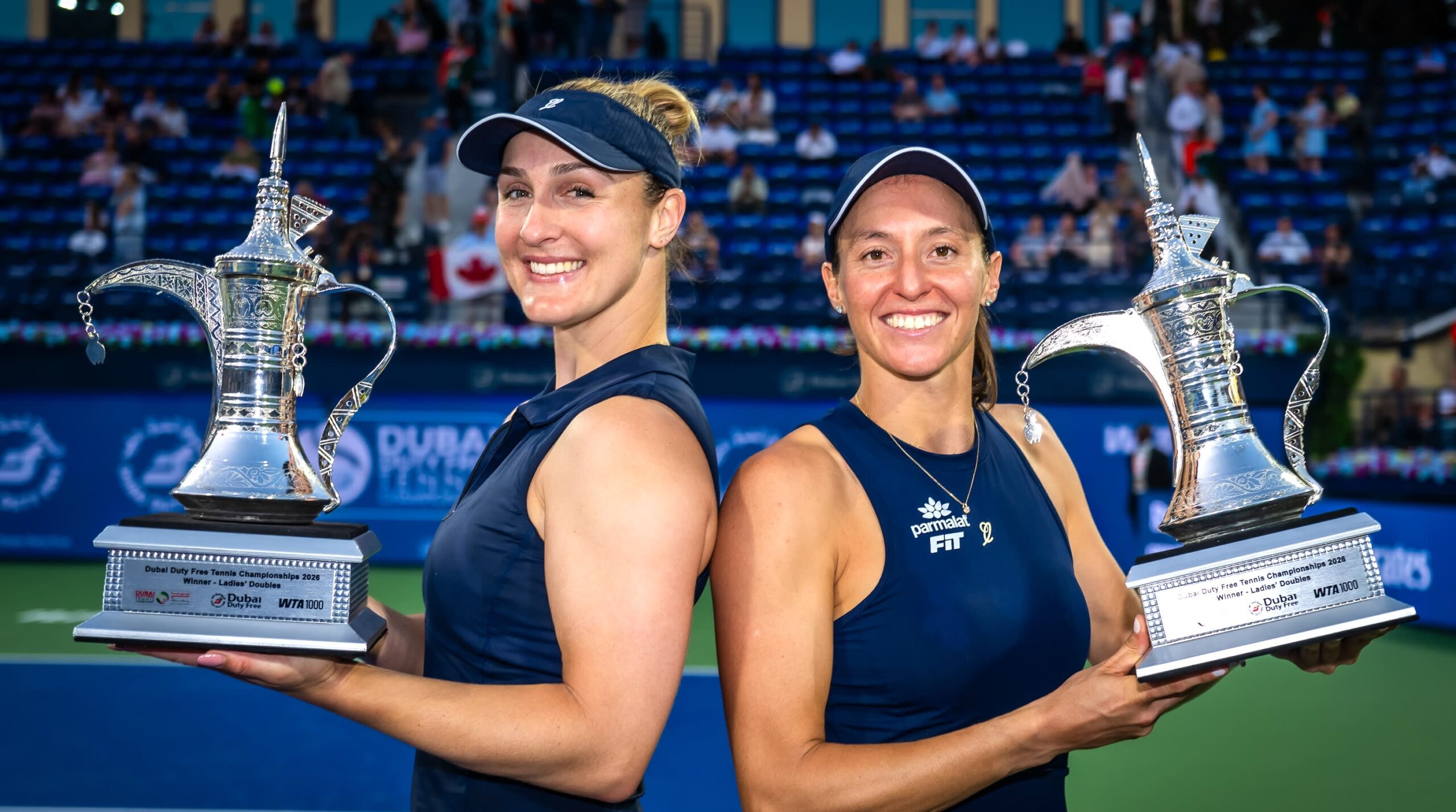 Gabrijela Dabrovski se uzdiže na novi rekord karijere u dublu na 2. mestu nakon titule u Dubaiju