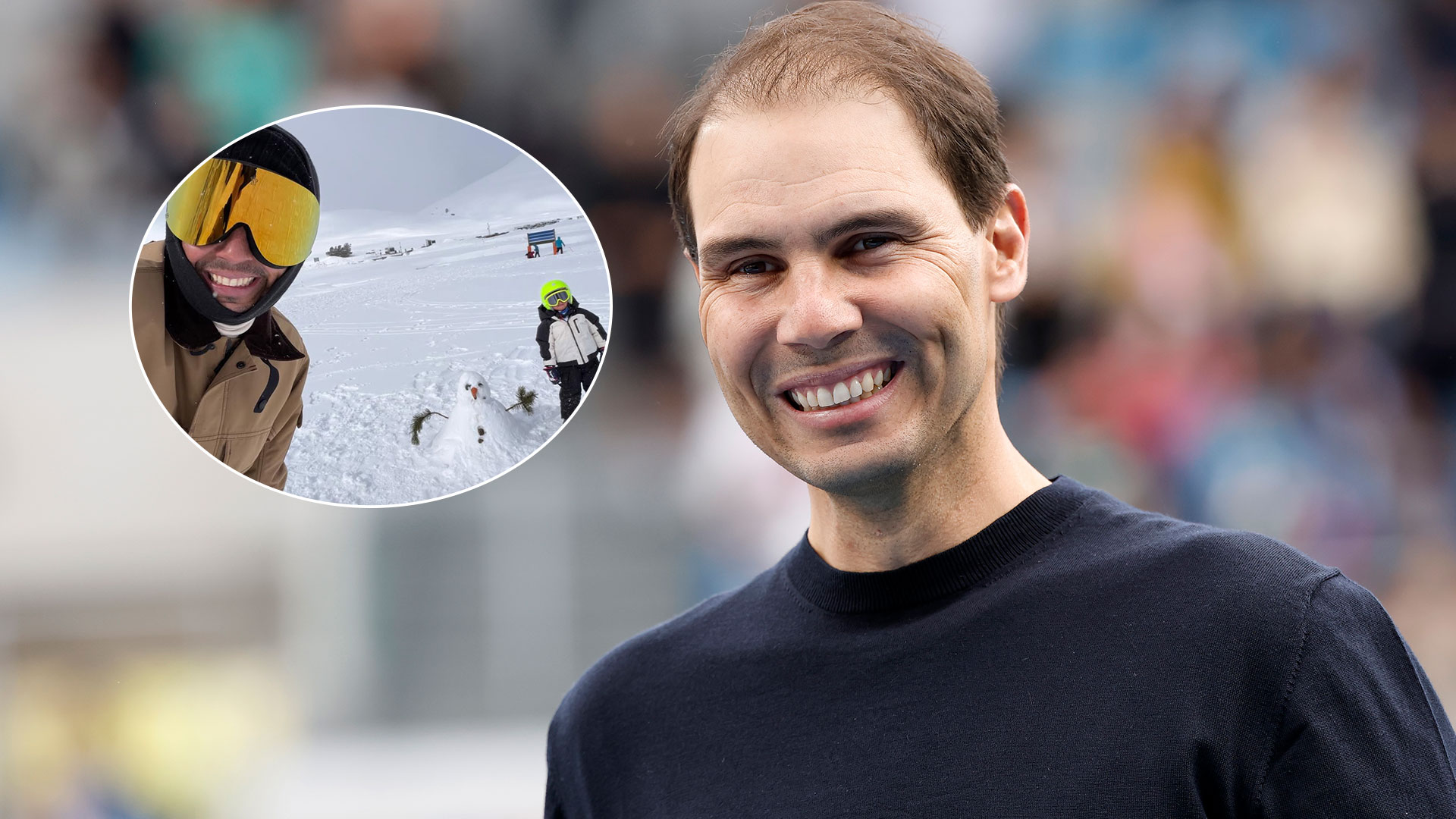 Još jedna zlatna medalja u porodici? Rafael Nadal izlazi na padine sa suprugom Meri i sinom Rafom Jr.