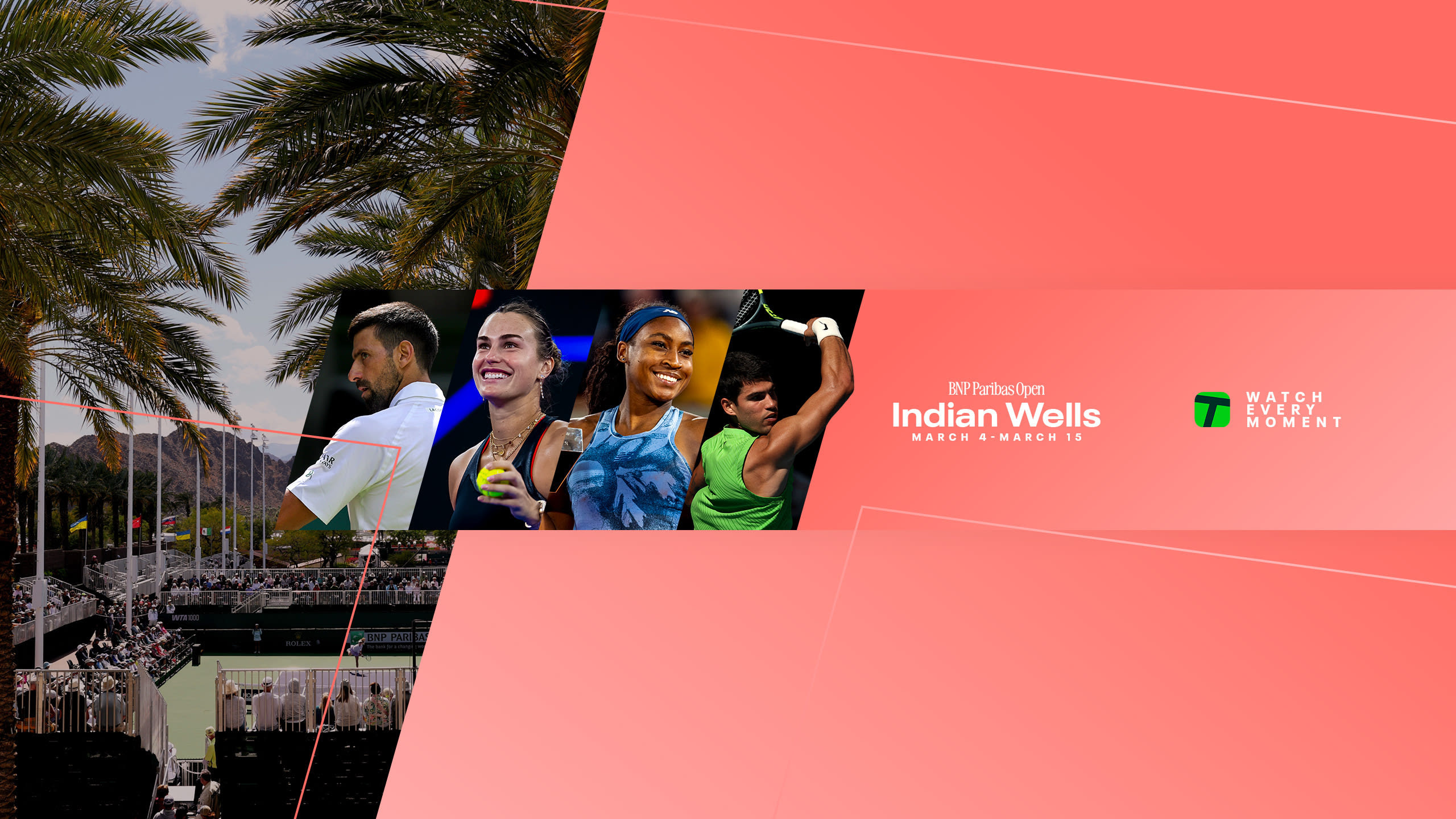 Tennis Channel se vraća kao američki dom BNP Paribas Opena, pružajući pokrivenost od zida do zida iz Indijan Velsa