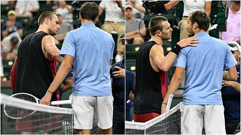 Takođe se rukovao sa Tourteom nakon još jednog kratkog razgovora sa Medvedevom, gde je Rus priznao: "Ne osećam se sjajno. Razumem" kao odgovor na povratne informacije Britanca.