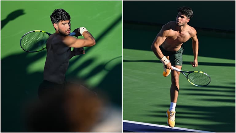 Alkaraz je dobio svoj zlatni sat sjaj radeći tokom svog solo treninga.