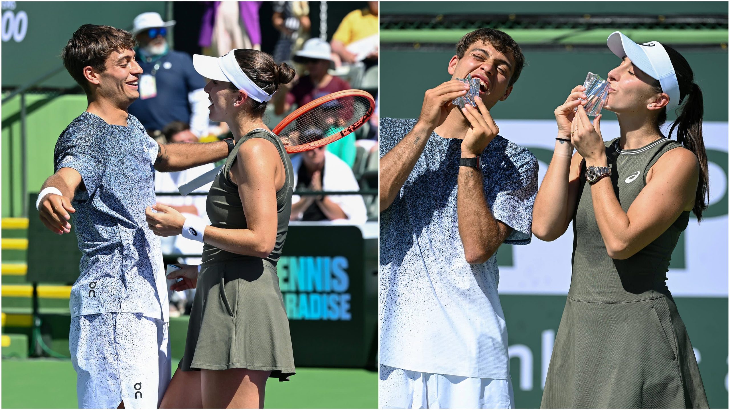 FOTOGRAFIJE: Belinda Benčić, "u plamenu" Flavio Cobolli osvojiti Indian Vels Miked Doubles Invitational i mini Baccarat trofej