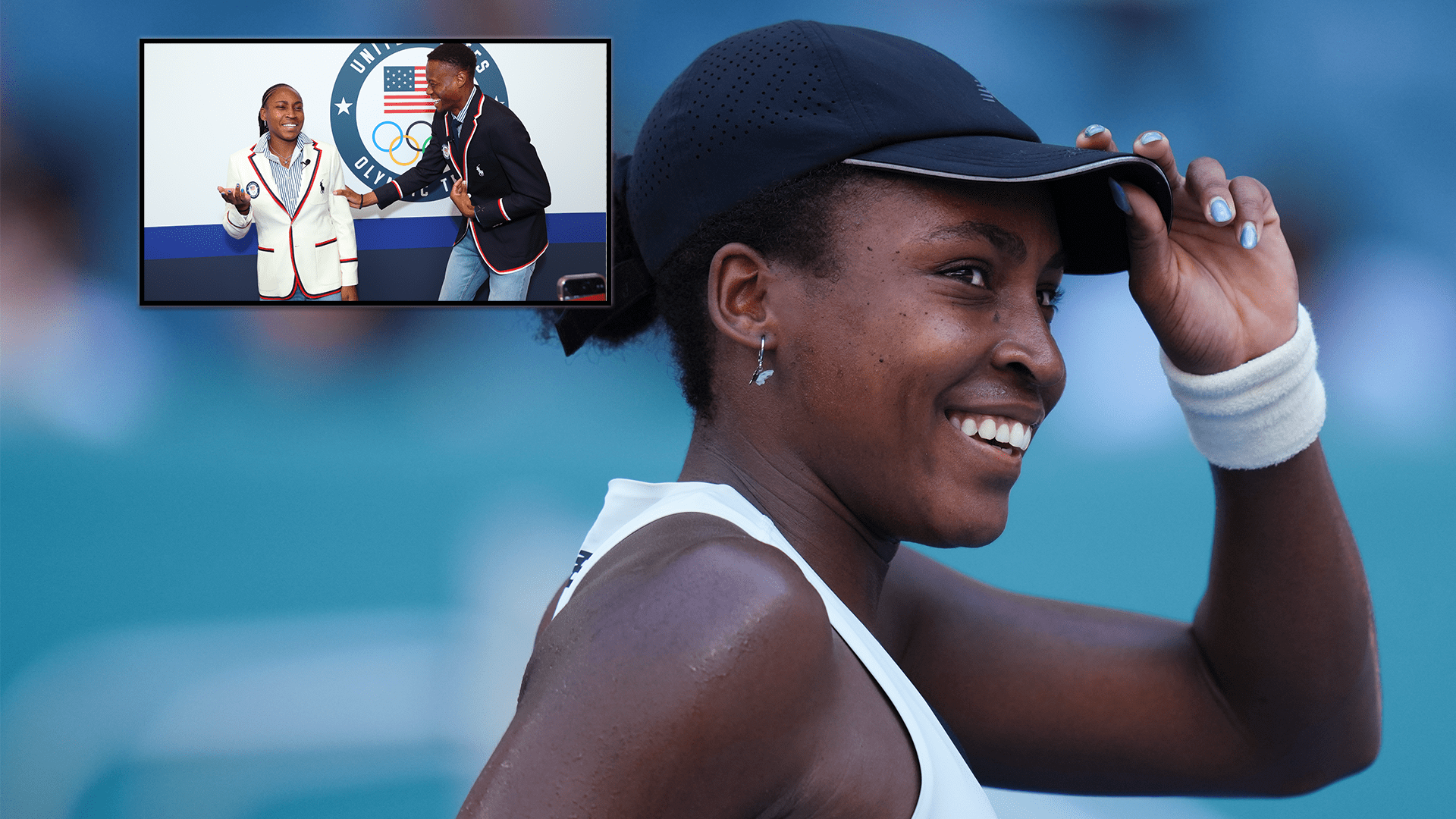Coco Gauff ne može da uspostavi kontakt očima sa Christopherom Eubanksom u intervjuu za Miami Open