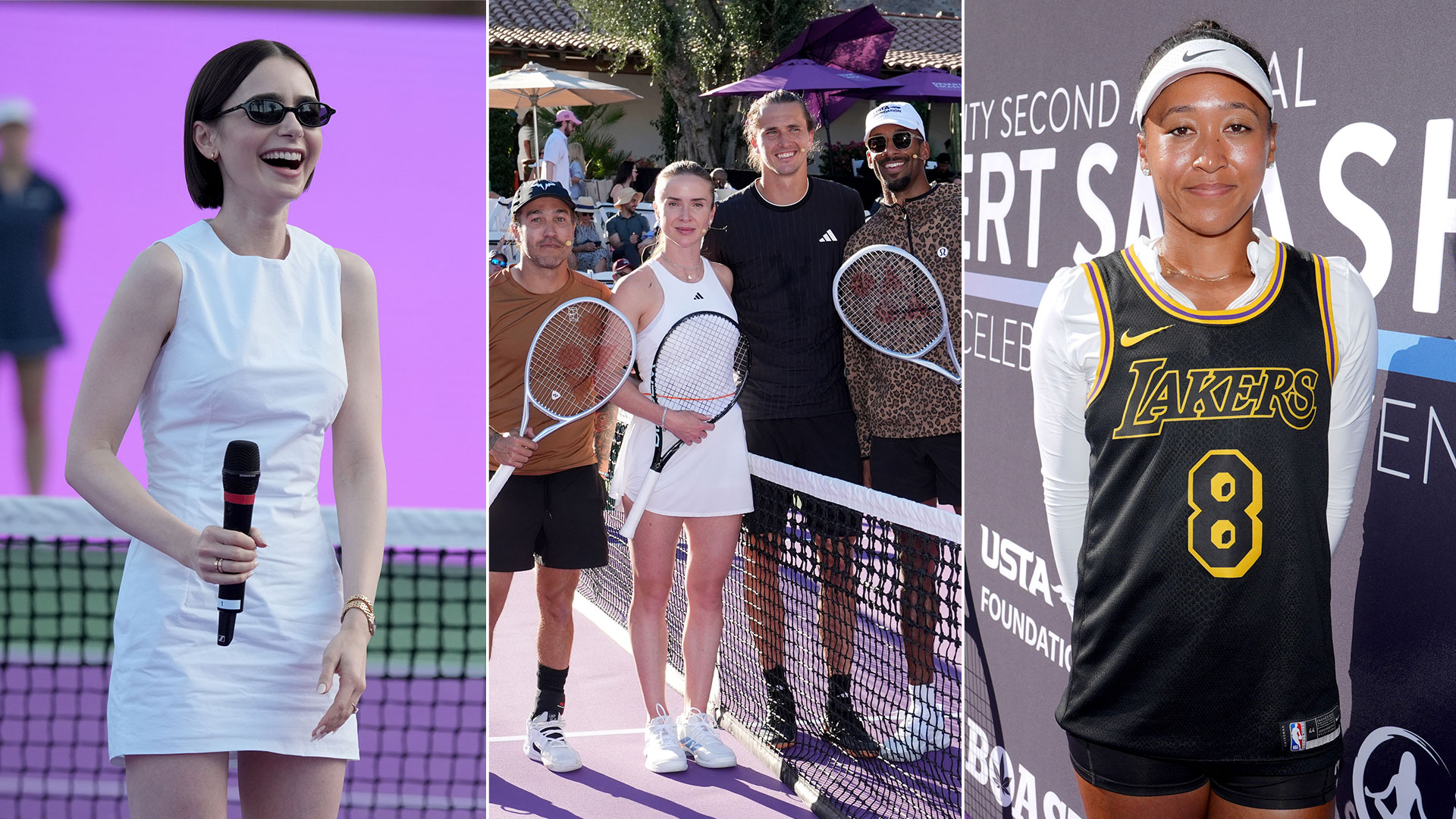 Emili u pustinji! Lili Collins i više zvezde zgrabite rekete u dobrotvorne svrhe na Desert Smash