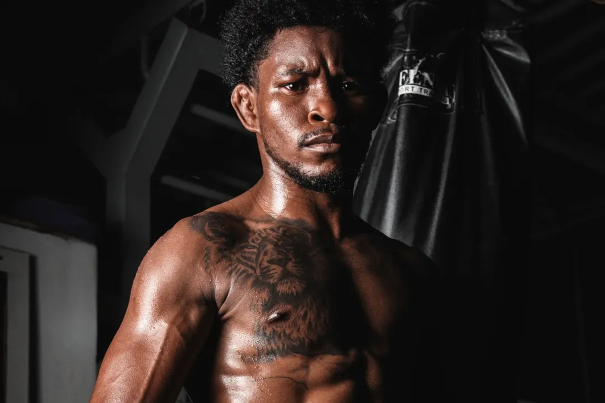 Studio shot of Brazilian MMA fighter Fabricio Henrique