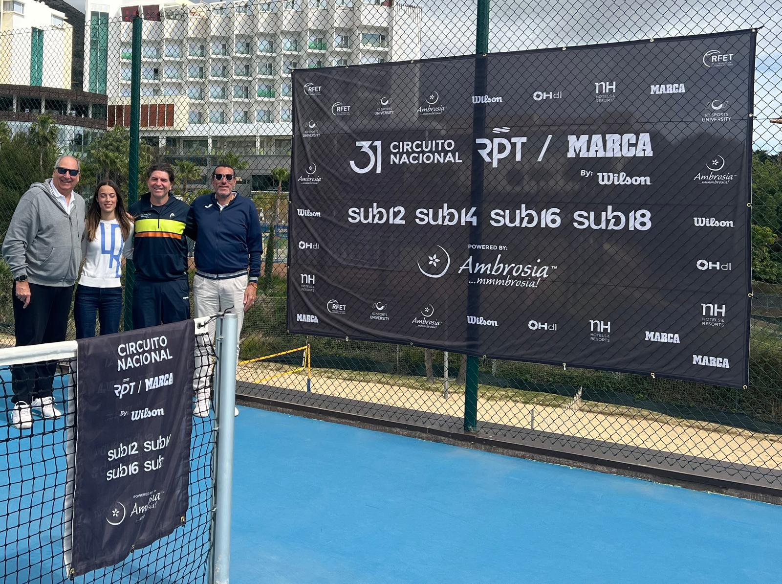 Horhe Aguirre, Paula Palomo, David Gomez i Luis Mediero u teniskom centru Higueron sa RPT - Marca bi Vilson