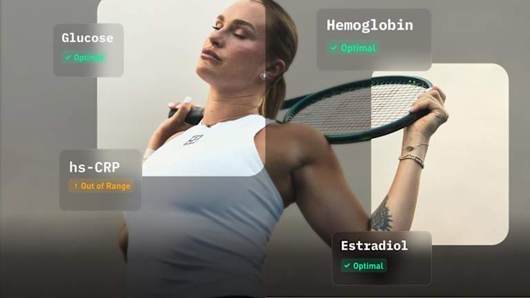 Ambasador brenda Sabalenka koristi VHOOP za praćenje niza zdravstvenih metrika.