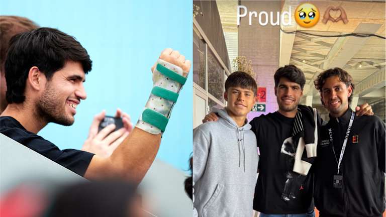 Karlos gleda mlađeg brata Džejmija, 14, postigao svoju prvu pobedu na Madrid Openu.