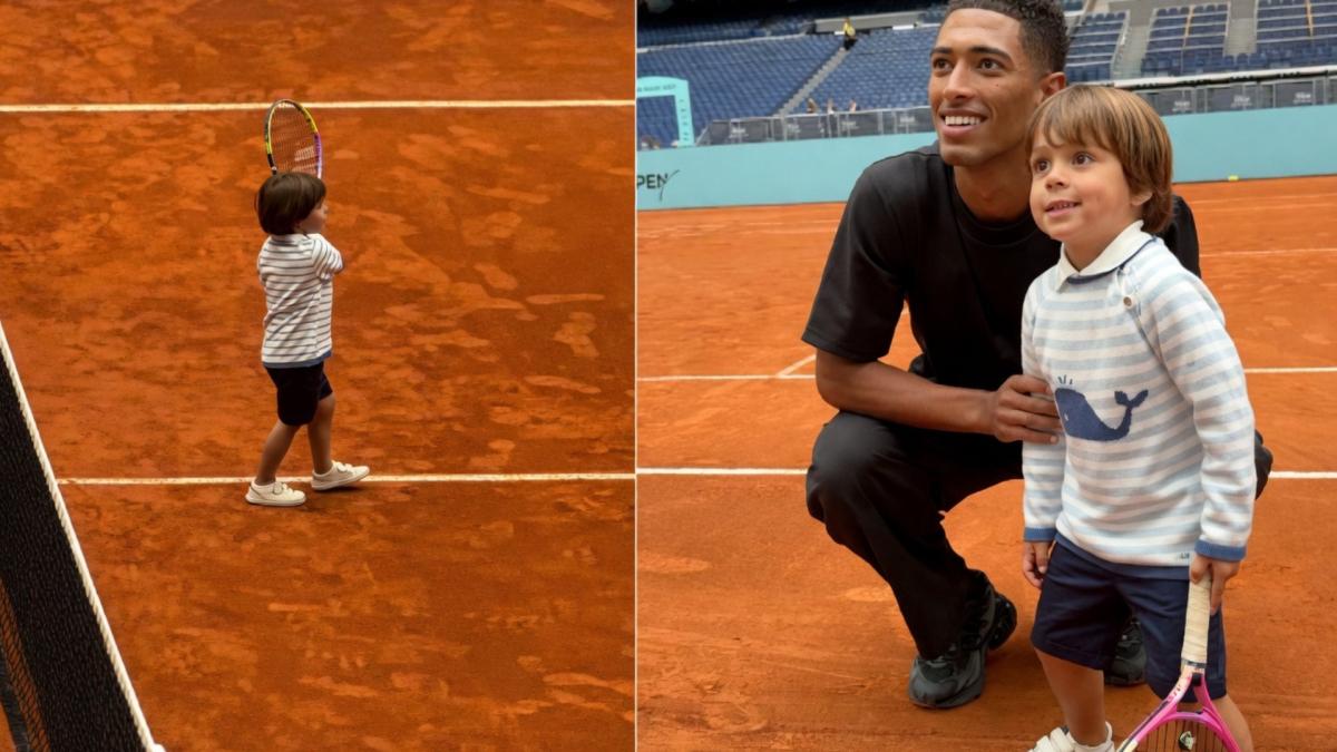 Sin Rafe Nadala zabavlja se sa svojim ocem na Bernabeu igrajući tenis: ovo su njegovi prvi snimci