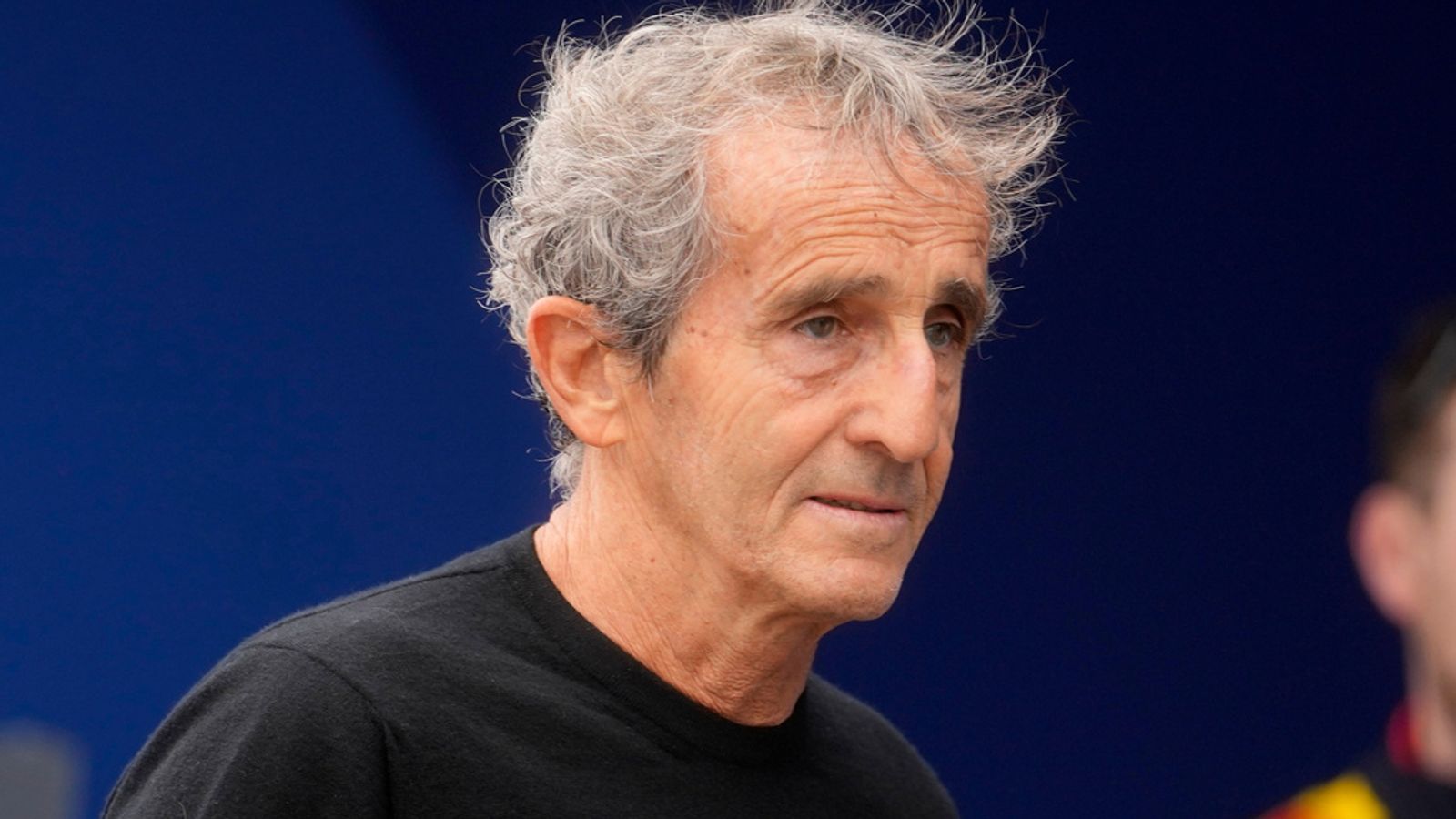 Former F1 driver Alain Prost arrives before the third free practice at the Monaco racetrack in Monaco, May 25, 2024, ahead of the Monaco Gra
