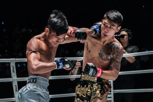 Superlek Jitmuangnon punches Sonrak Sit Por Jor Wor at ONE Friday Fights 10